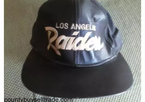 Leather L.A. Raiders Hat